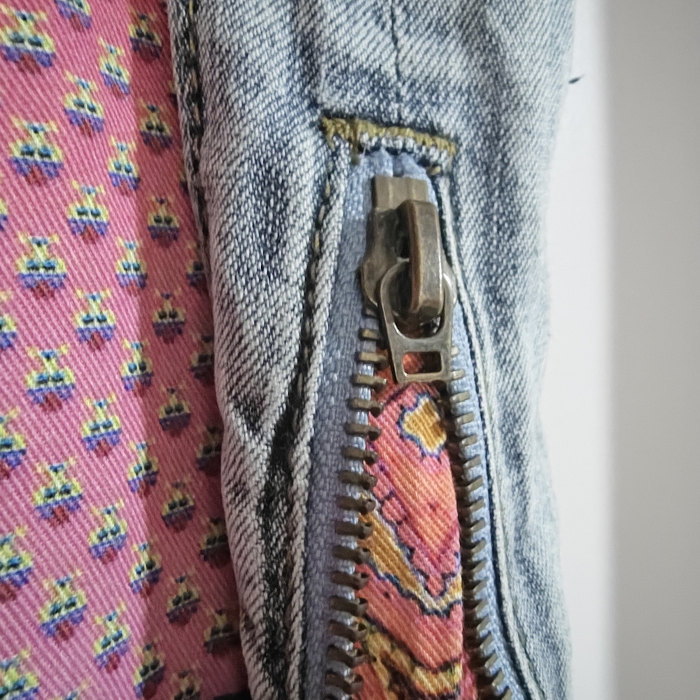 Desigual Wearable Art Multicolor Patchwork Denim Creative Artistic Maxi Skirt - Picture 16 of 16